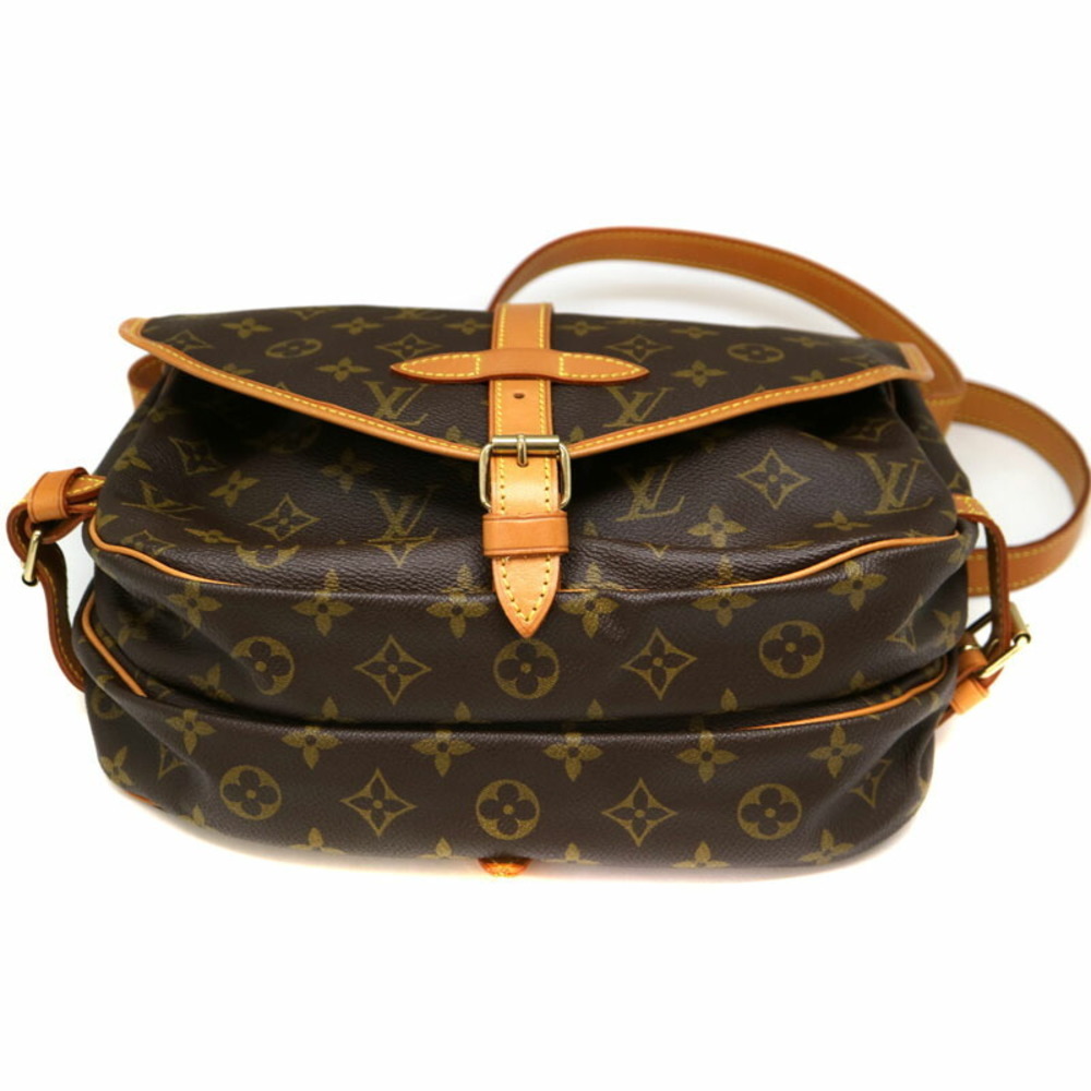 Louis Vuitton Bag Shoulder Brown 30 Saumur Monogram Canvas - Picture 5 of 11